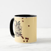 Das Leben beginnt nach dem Kaffee Tasse, macht dei Tasse (Vorderseite Links)