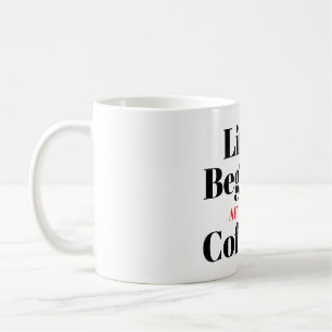 Das Leben Beginnt Nach Dem Kaffee-Typografie-Kaffe Kaffeetasse