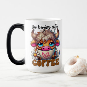 Das Leben beginnt nach dem Kaffee  Verwandlungstasse
