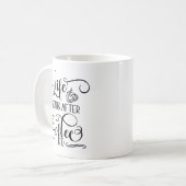 Das Leben beginnt nach den Kaffeekochen Coffee Quo Kaffeetasse (Vorderseite Links)