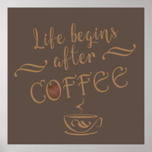 Das Leben beginnt nach den lustigen Sprüchen Poster (Vorne)