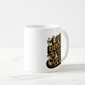 Das Leben beginnt nach der Tasse der Retro-Typogra (VorderseiteRechts)