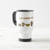 Das Leben beginnt nach der Tasse des Reiseführers (Vorderseite Links)