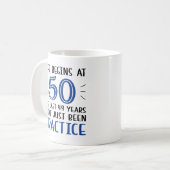 Das Leben beginnt um 50 Kaffeetasse (Vorderseite Links)