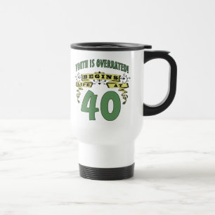 Das Leben beginnt um den 40. Geburtstag Reisebecher