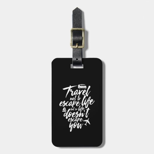 Das Leben bei einem inspirierenden Reisekostenvora Gepäckanhänger (Vorderseite vertikal)