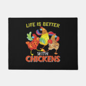 Das Leben bei Hühnern ist besser Fußmatte (Vorderseite)