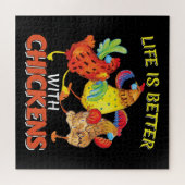 Das Leben bei Hühnern ist besser Puzzle (Horizontal)