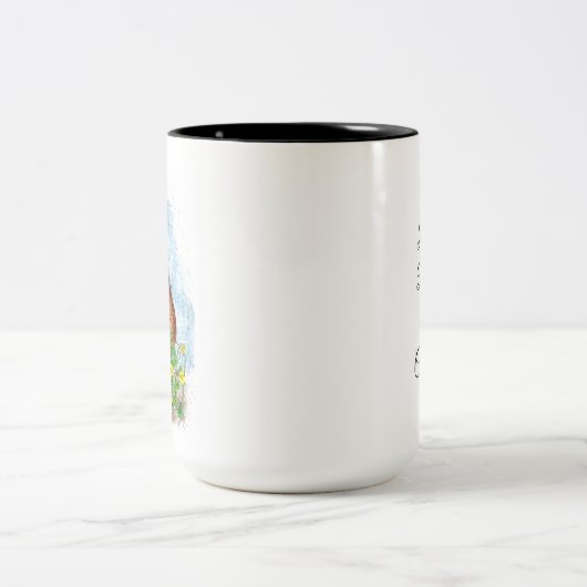 Das Leben bei Hühnern ist besser Zweifarbige Tasse (Mittel)