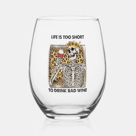 Das Leben besteht darin, kurz das schlechte Weinsk Weinglas Ohne Stiel