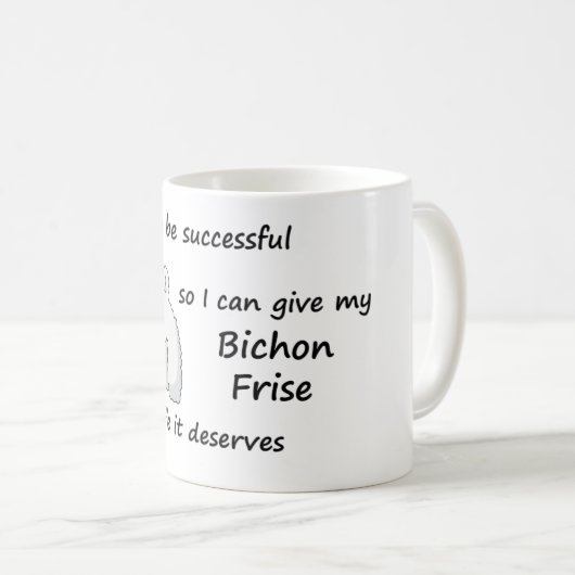 Das Leben Bichon Frise verdient Kaffeetasse (VorderseiteRechts)