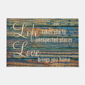 Das Leben bringt Ihnen die Liebe zu einem Motivier Fußmatte (Vorderseite)