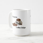 Das Leben bringt Kaffee auf Kaffeetasse (Vorderseite Links)