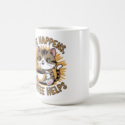 Das Leben bringt Kaffee Kaffeetasse (VorderseiteRechts)