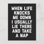 Das Leben bringt mich zu einem witzigen Zitat Postkarte (Vorderseite)