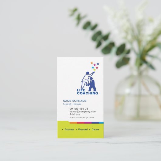 Das Leben coachte Visitenkarte (Stehend Vorderseite)