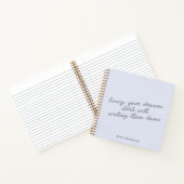 Das Leben deiner Träume beginnt damit, sie niederz Notizblock (Innenseite)