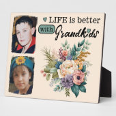 Das Leben der Blumen ist besser 2 Foto Grandkinder Fotoplatte (Seite)