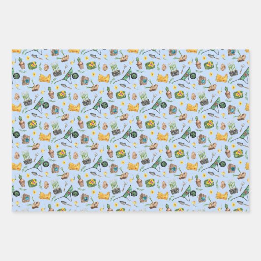 Das Leben der farbenfrohen Gärtner Geschenkpapier Set (Vorderseite 3)