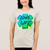 Das Leben der Frauen im Jahr 2007 mit aquamarinen Tri-Blend Shirt (Vorderseite)