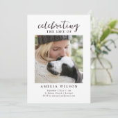 Das Leben der Gedenkstätte für Fotos Einladung (Stehend Vorderseite)