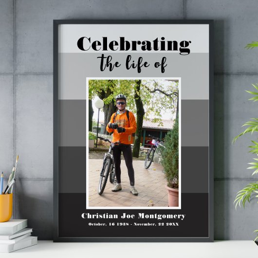 Das Leben der Gray Foto Beerdigung feiern Poster