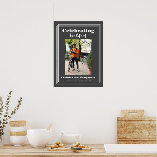 Das Leben der Gray Foto Beerdigung feiern Poster (Küche)