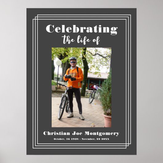 Das Leben der Gray Foto Beerdigung feiern Poster (Vorne)