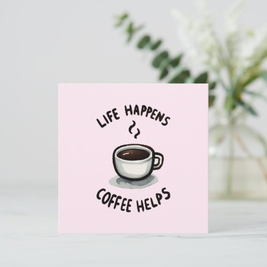 Das Leben, der Kaffee hilft - für den Kaffee Lover (Stehend Vorderseite)