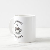 Das Leben, der Kaffee hilft - für den Kaffee Lover Kaffeetasse (Vorderseite Links)
