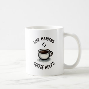 Das Leben, der Kaffee hilft - für den Kaffee Lover Kaffeetasse