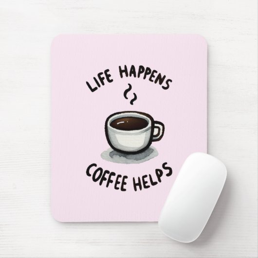 Das Leben, der Kaffee hilft - für den Kaffee Lover Mousepad (Mit Mouse)