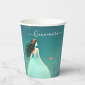 Das Leben der Meeresfische unter dem Meer Quincean Pappbecher (Rückseite)