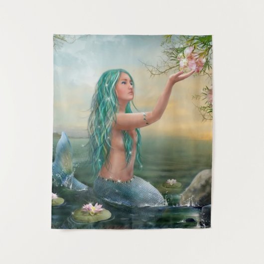Das Leben der Meerjungfrau Wandteppich (Vorderseite)