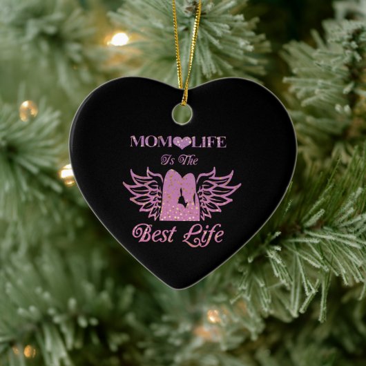 Das Leben der Mutter ist das beste Keramik Ornament (Baum)