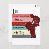 Das Leben der Mutter kommt nicht mit einem Handbuc Postkarte (Vorne/Hinten)