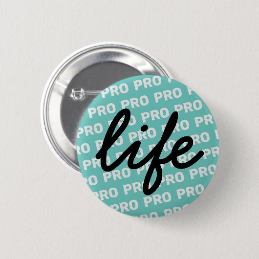 Das Leben der PRO auf Türkis Button (Vorne & Hinten)