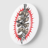 Das Leben des Chiropraktors ist glücklicher, wenn  Große Wanduhr (Winkel)