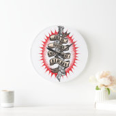 Das Leben des Chiropraktors ist glücklicher, wenn  Große Wanduhr (Zuhause)