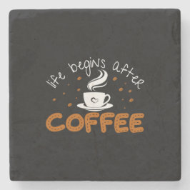 Das Leben des Kaffees beginnt nach dem Kaffee Steinuntersetzer