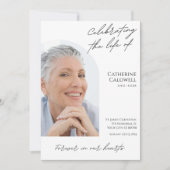 Das Leben des Minimalistischen Arch-Fotos würdigen Einladung (Vorderseite)