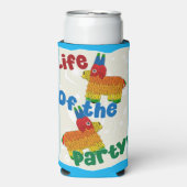 Das Leben des Party Spaß Pinata Cartoon Feier Selters Dosenkühler (Seltzer Vorderseite)