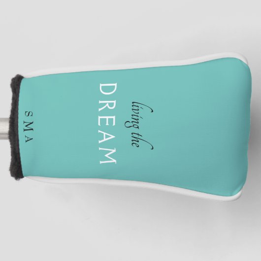 Das Leben des Traummonogramms Türkis Golf Headcover (Vorderseite)