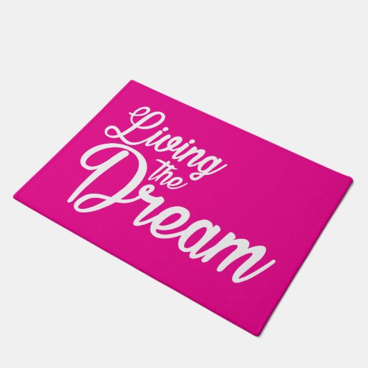 Das Leben des Traums Inspiration Motivierend Fußmatte (Schrägansicht)