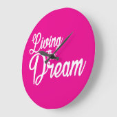 Das Leben des Traums Inspiration Motivierend Große Wanduhr (Winkel)