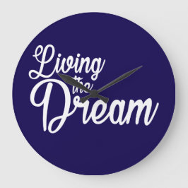 Das Leben des Traums Inspiration Motivierend Große Wanduhr