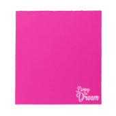 Das Leben des Traums Inspiration Motivierend Notizblock (Vorderseite)