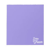 Das Leben des Traums Inspiration Motivierend Notizblock (Vorderseite)