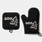 Das Leben des Traums Inspiration Motivierend Ofenhandschuh & Topflappen-Set (Vorderseite)