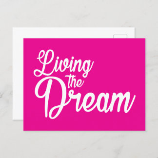 Das Leben des Traums Inspiration Motivierend Postkarte